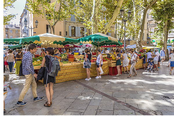 le marche en centre ville